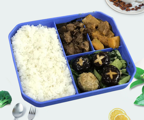 Khay ăn trưa bằng nhựa tái sử dụng cho trẻ em cho các nhóm xã hội phục vụ ăn uống