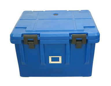 ISO chứng nhận 75L cách nhiệt bếp thực phẩm mang tay tay tay nylon bốn bánh hộp vận chuyển LLDPE phục vụ ăn uống