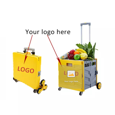 Siêu thị Ghế nhựa Giỏ mua hàng Xe đẩy có thể gập lại có bánh xe