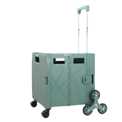 Siêu thị gấp di động Giỏ hàng bằng nhựa có bánh xe đường kính 3 &quot;