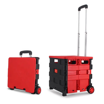 Cửa hàng tạp hóa nhỏ gấp nhẹ bằng nhựa Giỏ hàng 4 bánh có giỏ