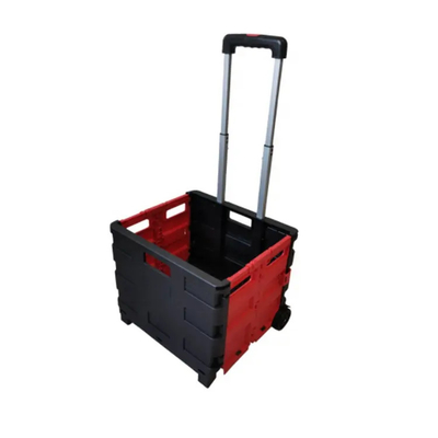 Cửa hàng tạp hóa nhỏ gấp nhẹ bằng nhựa Giỏ hàng 4 bánh có giỏ
