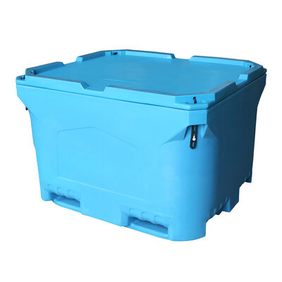 Heavy Duty 660L Rotomolded Cooler Box with 50mm PU Foam and Folk Lift Bottom for Fish Transportation