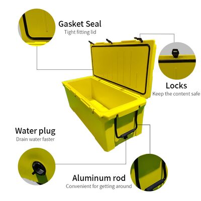 Thùng giữ lạnh Rotomolded Lớn 240QT – Hộp giữ lạnh ngoài trời chịu lực cho câu cá & du lịch