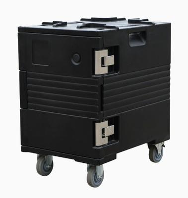 Bốn bánh 120L Rotomolded thermic thực phẩm vận chuyển thùng chứa nắp tháo rời hàng hóa hàng hóa hàng loạt ẩm ướt hộp cách nhiệt
