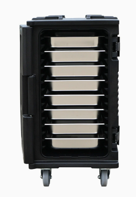 Bốn bánh 120L Rotomolded thermic thực phẩm vận chuyển thùng chứa nắp tháo rời hàng hóa hàng hóa hàng loạt ẩm ướt hộp cách nhiệt