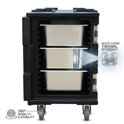 Máy làm ấm và làm mát chảo thực phẩm 55L Chất mang cách nhiệt nhiệt điện hai chế độ Kiểm soát nhiệt độ chủ động DC