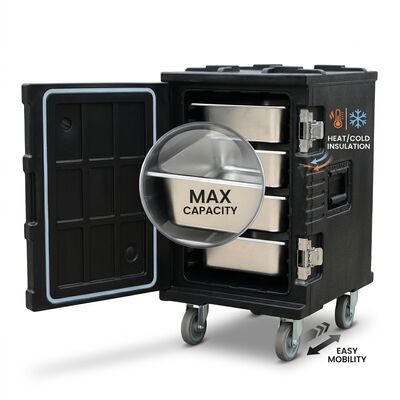Máy làm ấm và làm mát chảo thực phẩm 55L Chất mang cách nhiệt nhiệt điện hai chế độ Kiểm soát nhiệt độ chủ động DC