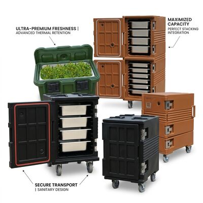 Rotomolded Food Carrier 95L Quân đội lớp cách nhiệt thực phẩm Pan hộp vận chuyển Heavy-Duty GN Pan Carrier