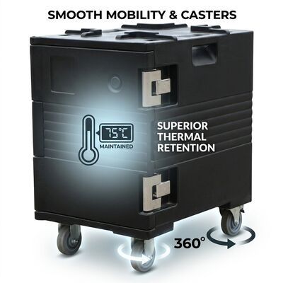Thùng chứa thức ăn đơn khoang 38L Soup bulk Stew Thermic Transport Box GN 1/1 Pan tương thích