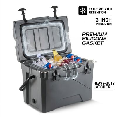 Góc 80L Rotomolded Cooler Box Heavy Duty Ice Chest Long Ice Retention kéo tay cầm câu cá