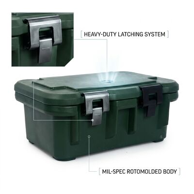 Thùng giữ nhiệt thực phẩm quân sự 30L, loại nặng, hai lớp, khay đựng thức ăn nóng