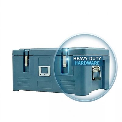 Loading phía trước 75L cách nhiệt thực phẩm chảo vận chuyển cửa hai bánh xe phục vụ ăn uống ẩm thực nóng hộp vận chuyển
