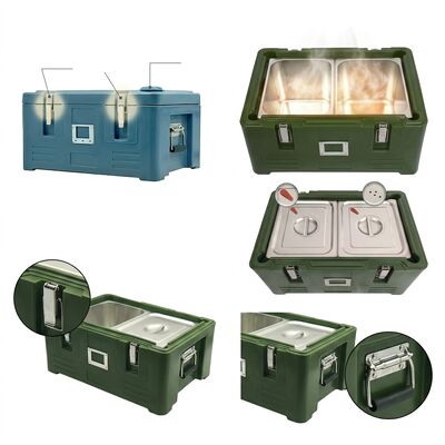 140L Carrier Thùng Giữ Nhiệt Chuyên Dụng Khay Nướng Chịu Lực Cao Vận Chuyển Thực Phẩm Catering