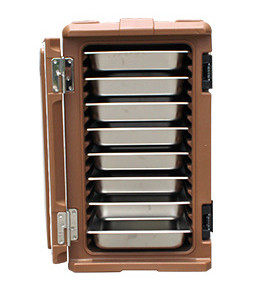 120L Sản phẩm đúc phía trước Sản phẩm đúc khuôn GN Pans Hộp nóng cách nhiệt có bánh xe