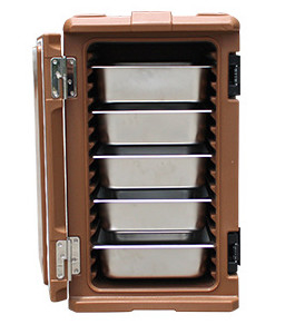 120L Sản phẩm đúc phía trước Sản phẩm đúc khuôn GN Pans Hộp nóng cách nhiệt có bánh xe