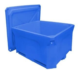 Hộp làm mát quay tròn 300 lít Hộp chứa cá sống với lớp cách nhiệt PU