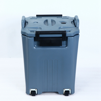 Thùng vận chuyển súp vuông cách nhiệt 45L có bánh xe