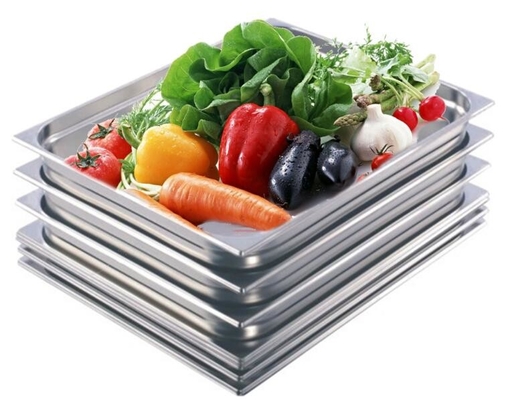 Chảo dịch vụ thực phẩm bằng thép không gỉ 650x530mm Nguồn cung cấp nhà hàng khách sạn