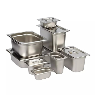 Chảo thực phẩm bằng thép không gỉ GN1 / 1, Kích thước tiêu chuẩn Chảo GN bằng thép không gỉ