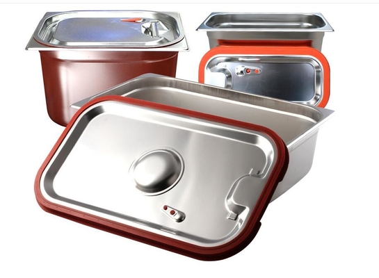Nhà bếp Chảo thực phẩm bằng thép không gỉ có nắp, Chảo tự chọn bằng thép không gỉ
