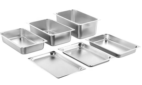201 Chảo thực phẩm bằng thép không gỉ 304 1/1 1/2 1/3 1/4 1/6 GN chảo