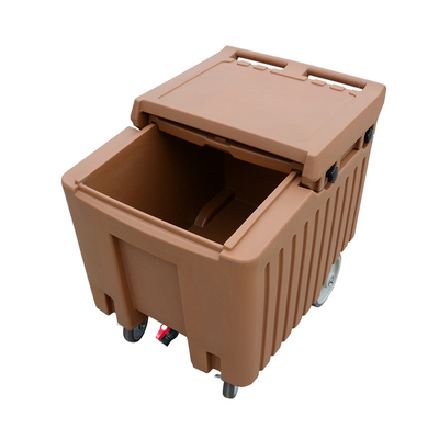 Thùng đựng đá di động bằng nhựa 110 lít trên bánh xe để phục vụ đồ uống và bữa ăn