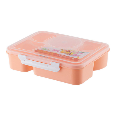 Hộp đựng thức ăn trưa bằng nhựa có thể tái sử dụng 1170ml với cốc nước súp