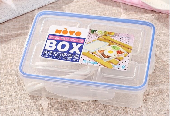 Thực phẩm Cấp PP Hộp đựng đồ ăn trưa bằng nhựa tái sử dụng Trọng lượng nhẹ Di động dễ thương