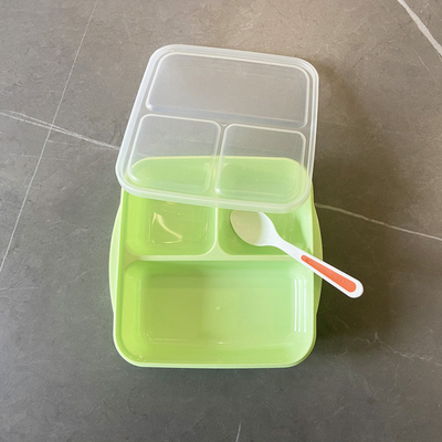 Hộp cơm bento 3 ngăn PP có thể tái sử dụng 1000ml
