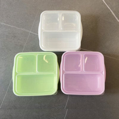 Hộp cơm bento 3 ngăn PP có thể tái sử dụng 1000ml