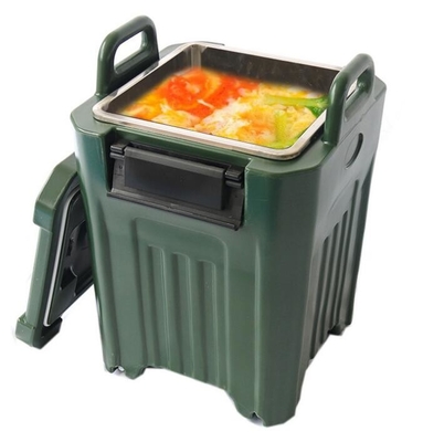 Thùng chứa bằng thép không gỉ cách nhiệt 50L với bốn bánh xe