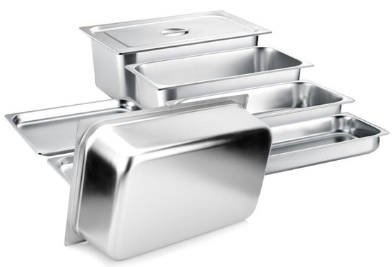 Chảo dịch vụ thực phẩm bằng thép không gỉ 650x530mm Nguồn cung cấp nhà hàng khách sạn